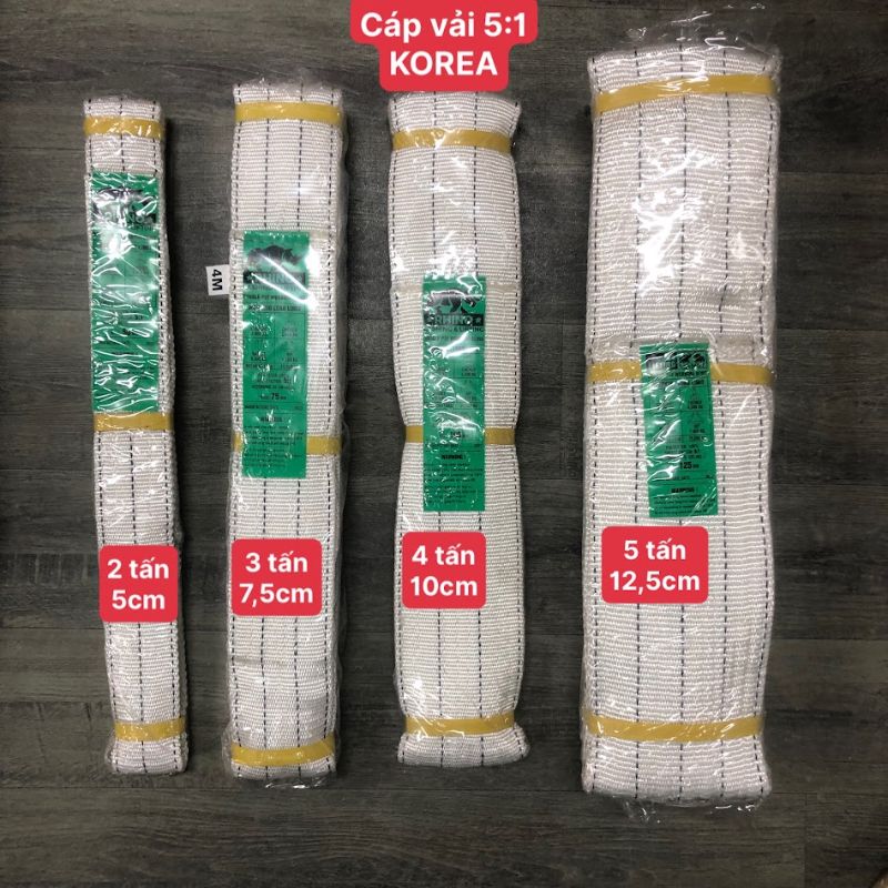 Dây cẩu trắng 5:1 - 5cm - 2 Tấn Dây cẩu trắng 5:1 - 5cm - 2 Tấn